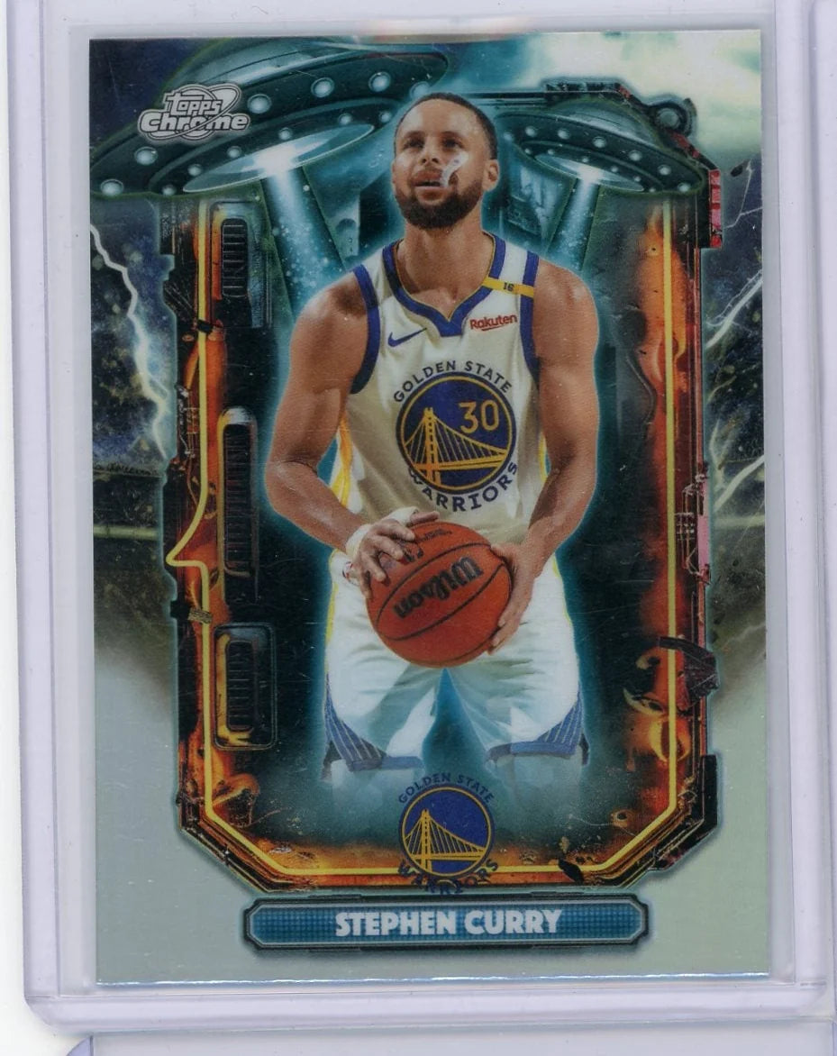 Stephen Curry 2025-26 Topps Chrome Cosmic Extraterrestrial Talent Refractor