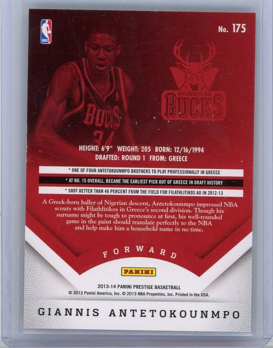 Giannis Antetokounmpo 2013-14 Panini Prestige RC