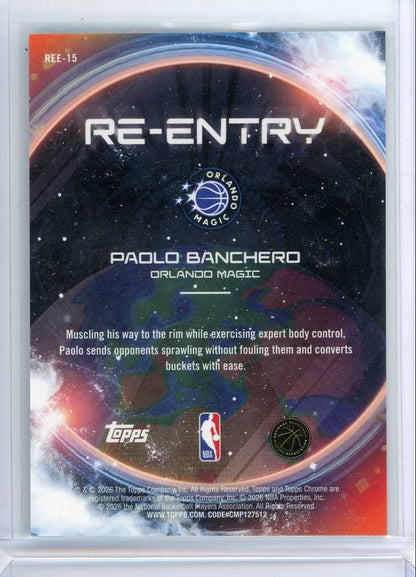 Paolo Banchero 2025-26 Topps Chrome Re-Entry