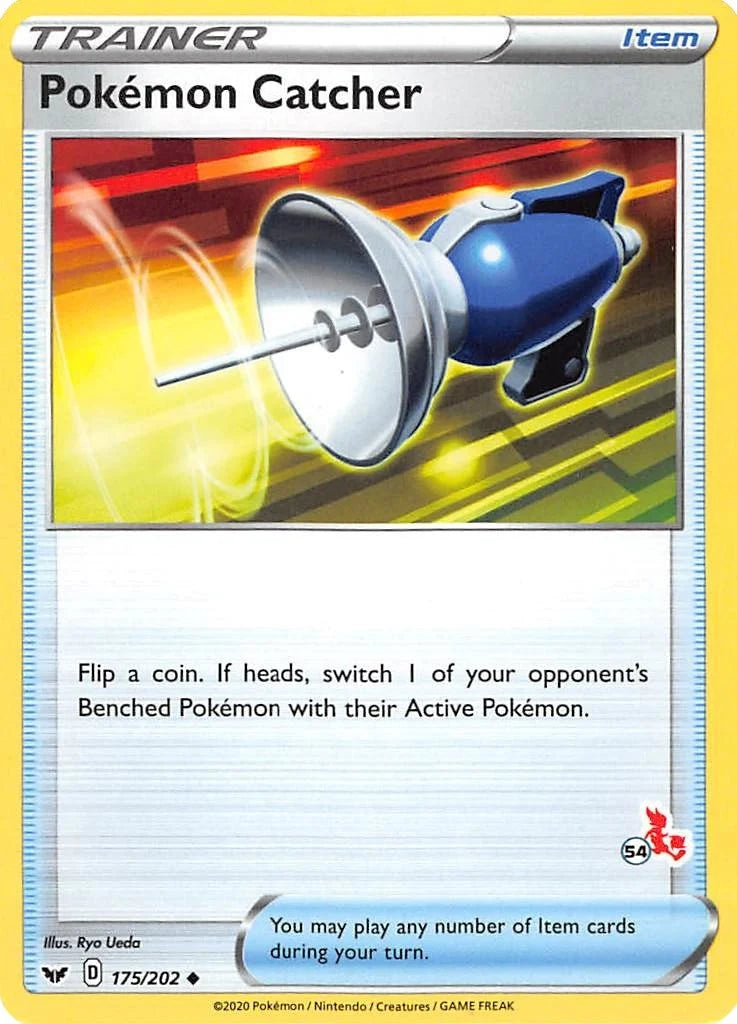 Pokemon Catcher - 175/202 (#54 Cinderace Stamped) (175/202) (Battle Academy 2022) (BA22)