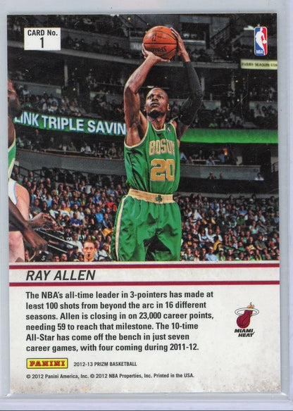 Ray Allen 2012-13 Panini Prizm Downtown Bound Silver Prizm