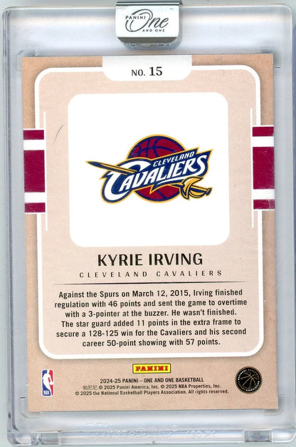 Kyrie Irving 2024-25 Panini One and One '57 Pts. 3/12/15' #'d 01/57