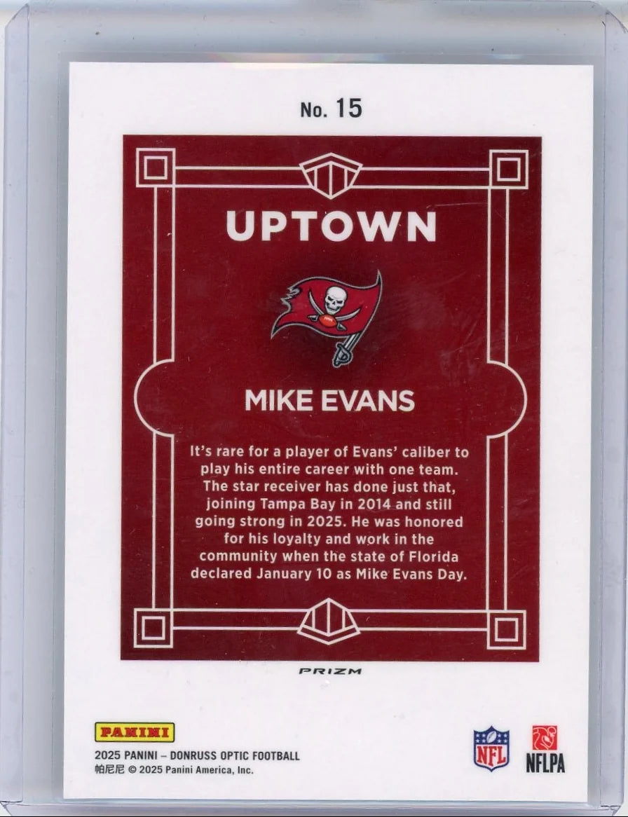 Mike Evans 2025 Panini Donruss Optic Uptown