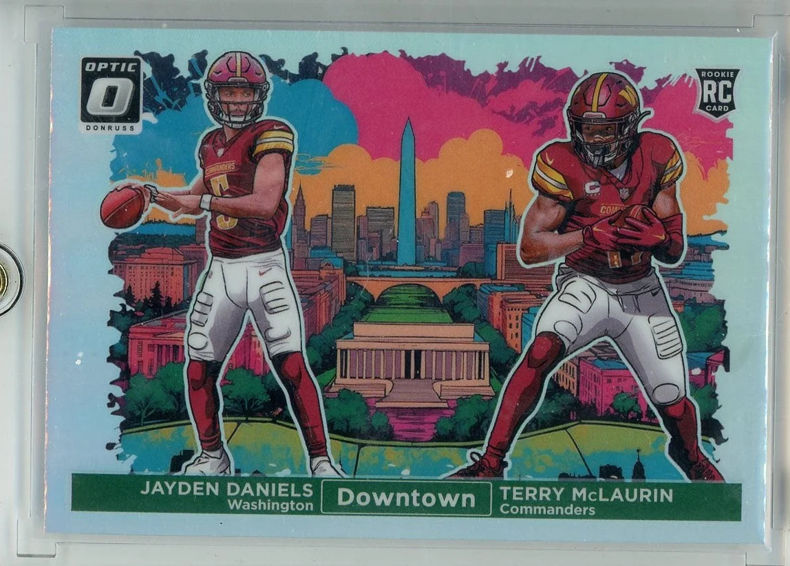 Jayden Daniels / Terry McLaurin 2024 Panini Donruss Optic Dual Downtown