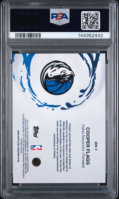 Cooper Flagg 2025 Topps Generation Now RC PSA 10