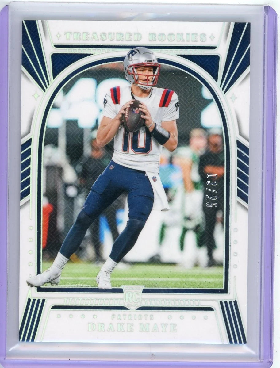Drake Maye 2024 Panini National Treasures Treasured Rookies #'d 03/25