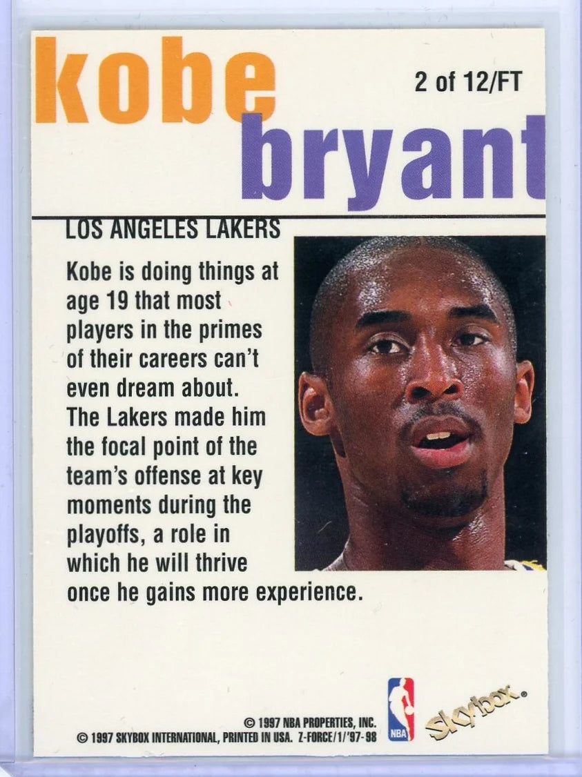 Kobe Bryant 1997 Skybox Z-Force Fast Track