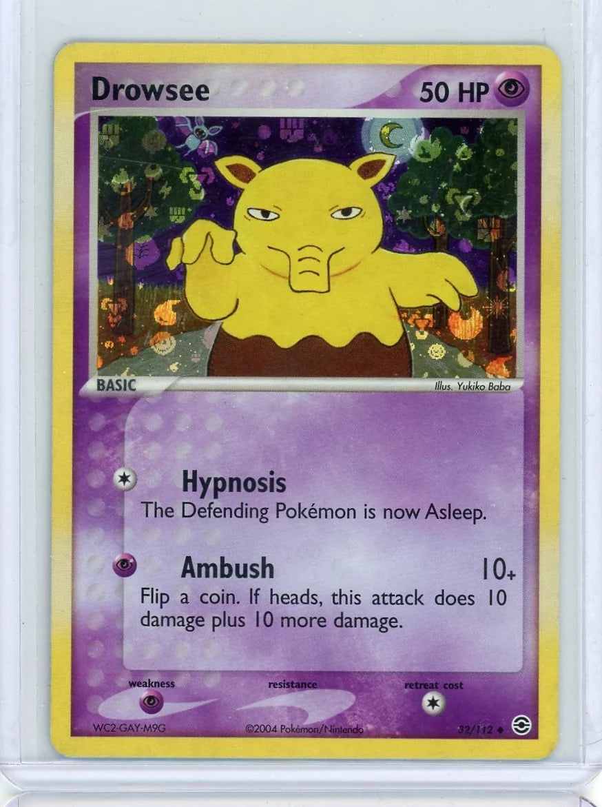 Drowsee Pokémon Fire Red & Leaf Green Reverse Holo #32/112