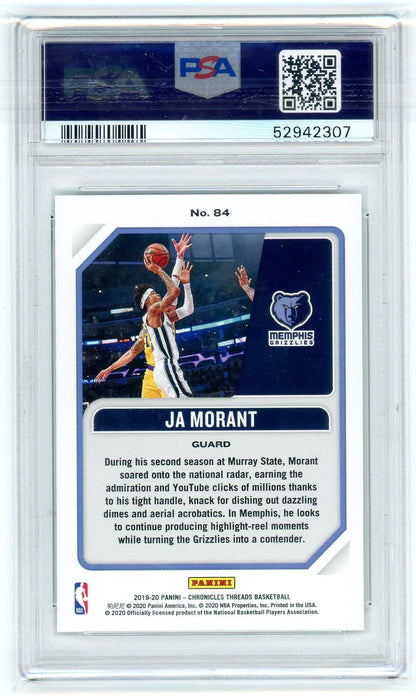Ja Morant 2019 Panini Chronicles #84 Rookie Card PSA 10
