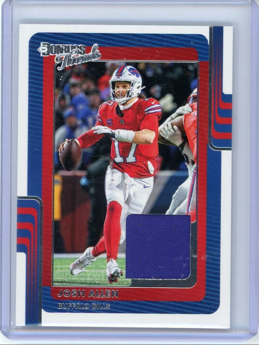 Josh Allen 2025 Panini Donruss Threads Jersey Relic