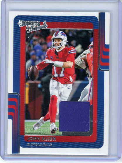 Josh Allen 2025 Panini Donruss Threads Jersey Relic