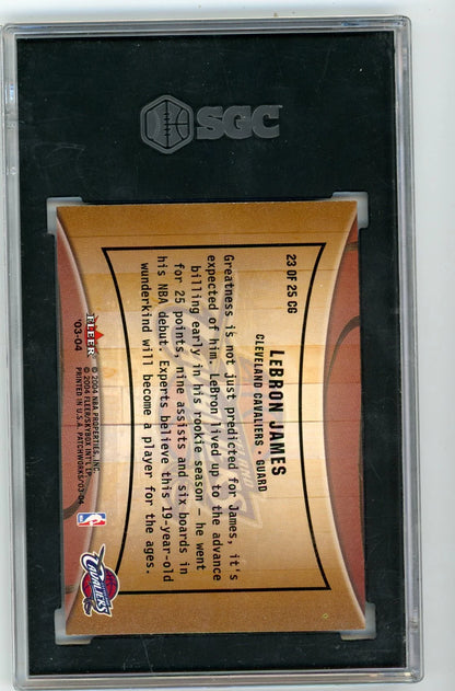 LeBron James 2003-04 Fleer Patchworks Courting Greatness SGC 9.5