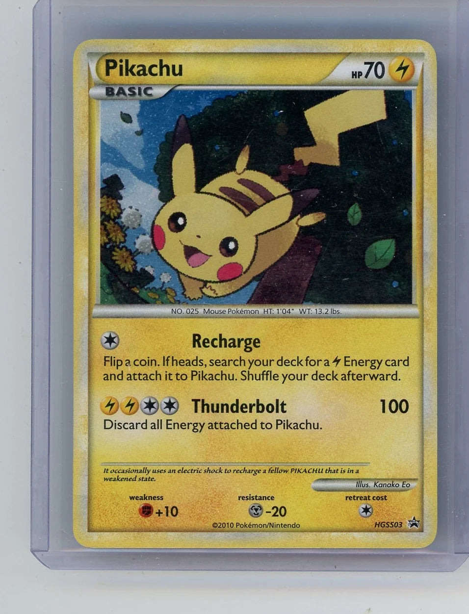 Pikachu 2010 Pokemon Black Star Promo #HGSS03