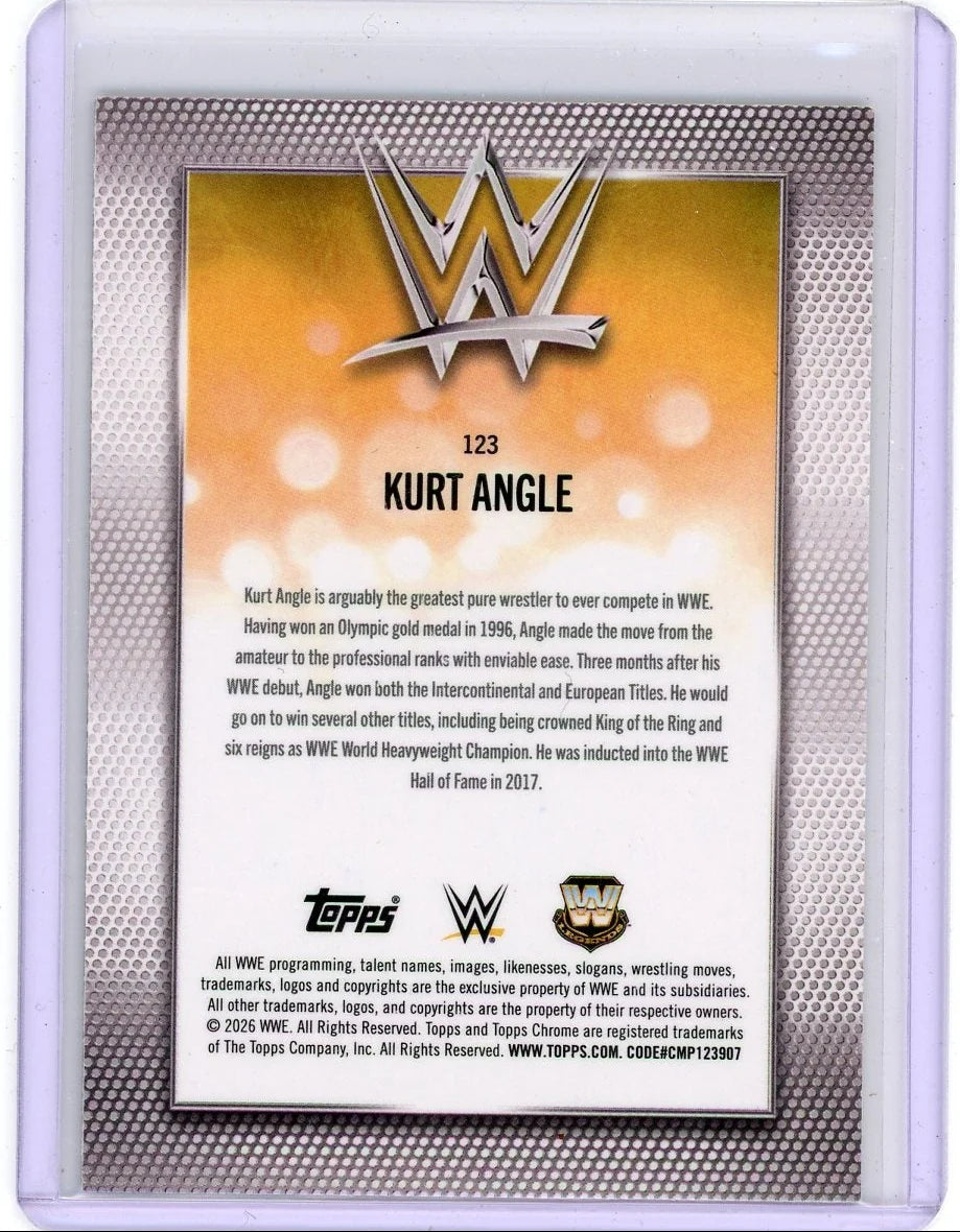 Kurt Angle 2026 Topps Chrome WWE Negative Refractor