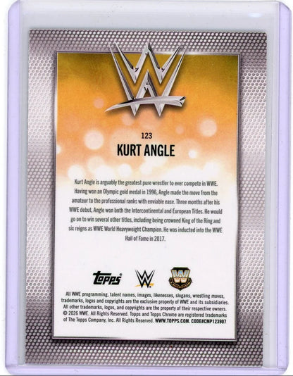 Kurt Angle 2026 Topps Chrome WWE Negative Refractor