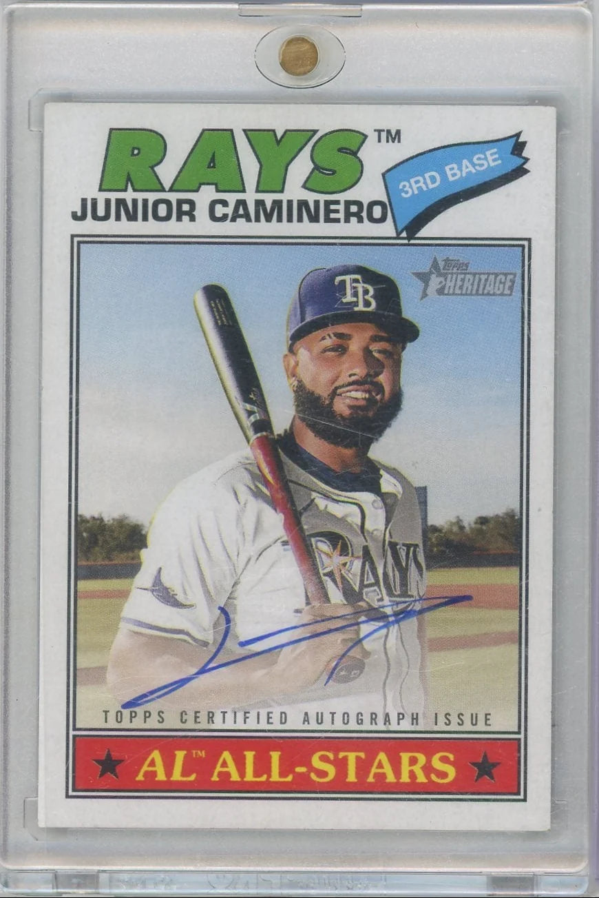 Junior Caminero 2026 Topps Heritage autograph