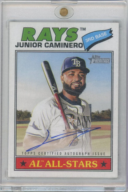Junior Caminero 2026 Topps Heritage autograph