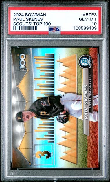 Paul Skenes 2024 Bowman Scouts top 100 PSA10