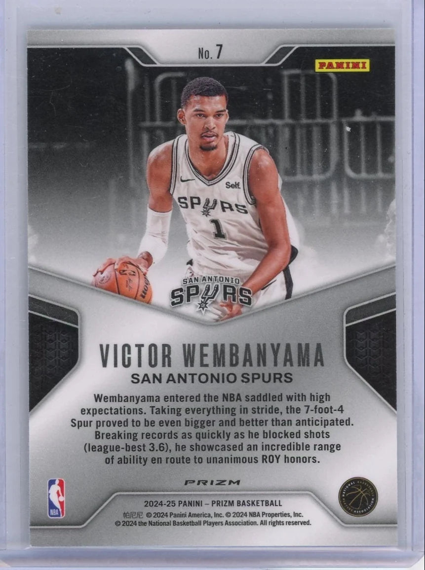Victor Wembanyama 2024-25 Panini Prizm Dominance silver prizm