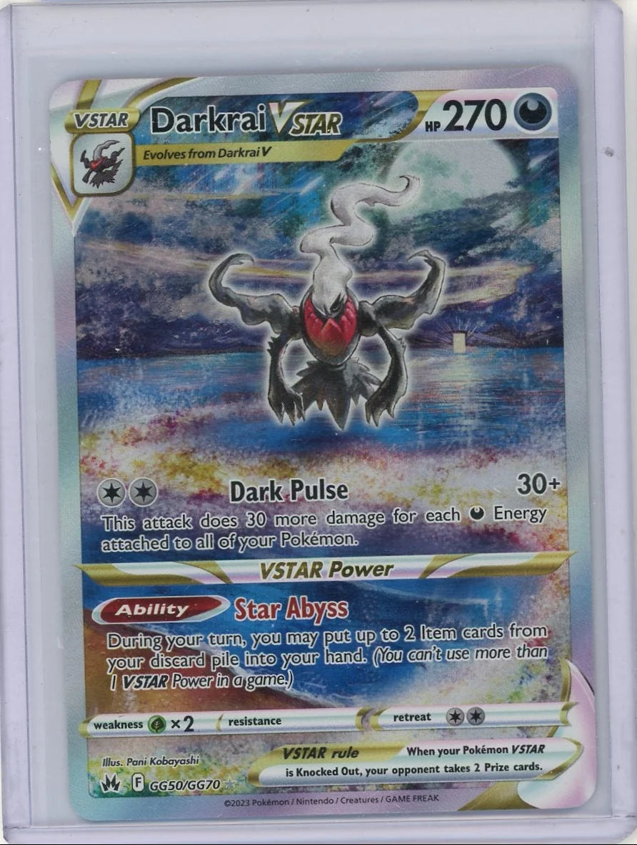 Darkrai Vstar Pokémon Crown Zenith Ultra Rare #GG50/GG70