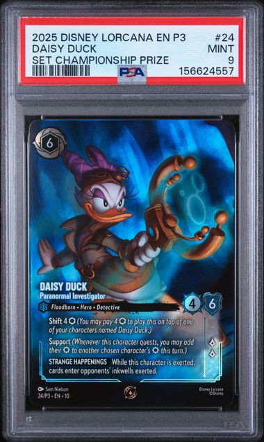 Daisy Duck 2025 Disney Lorcana Set Championship Prize #24 PSA 9