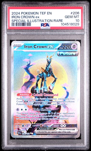 Iron Crown ex Pokémon Temporal Forces Special Illustration Rare #206/162 PSA 10