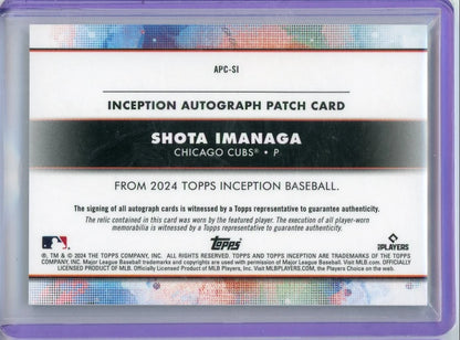 Shota Imanaga 2024 Topps Inception RPA #'d 66/99
