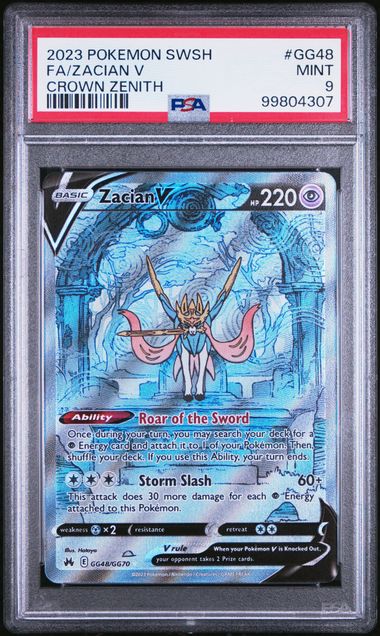 Zacian V Pokémon Crown Zenith Galarian Gallery #GG48/GG70 PSA 9