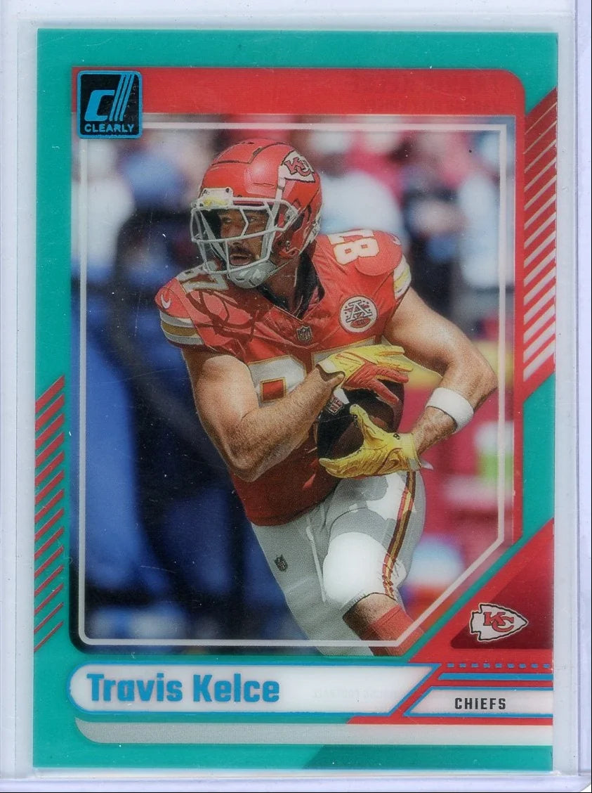 Travis Kelce Donruss Clearly Green #28