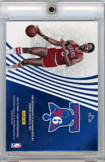 Julius Erving 2015-16 Panini Clear Vision Autograph #'d 95/99
