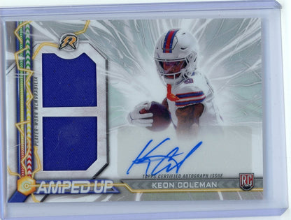 Keon Coleman 2025 Topps Resurgence Amped Up Rookie Patch Auto