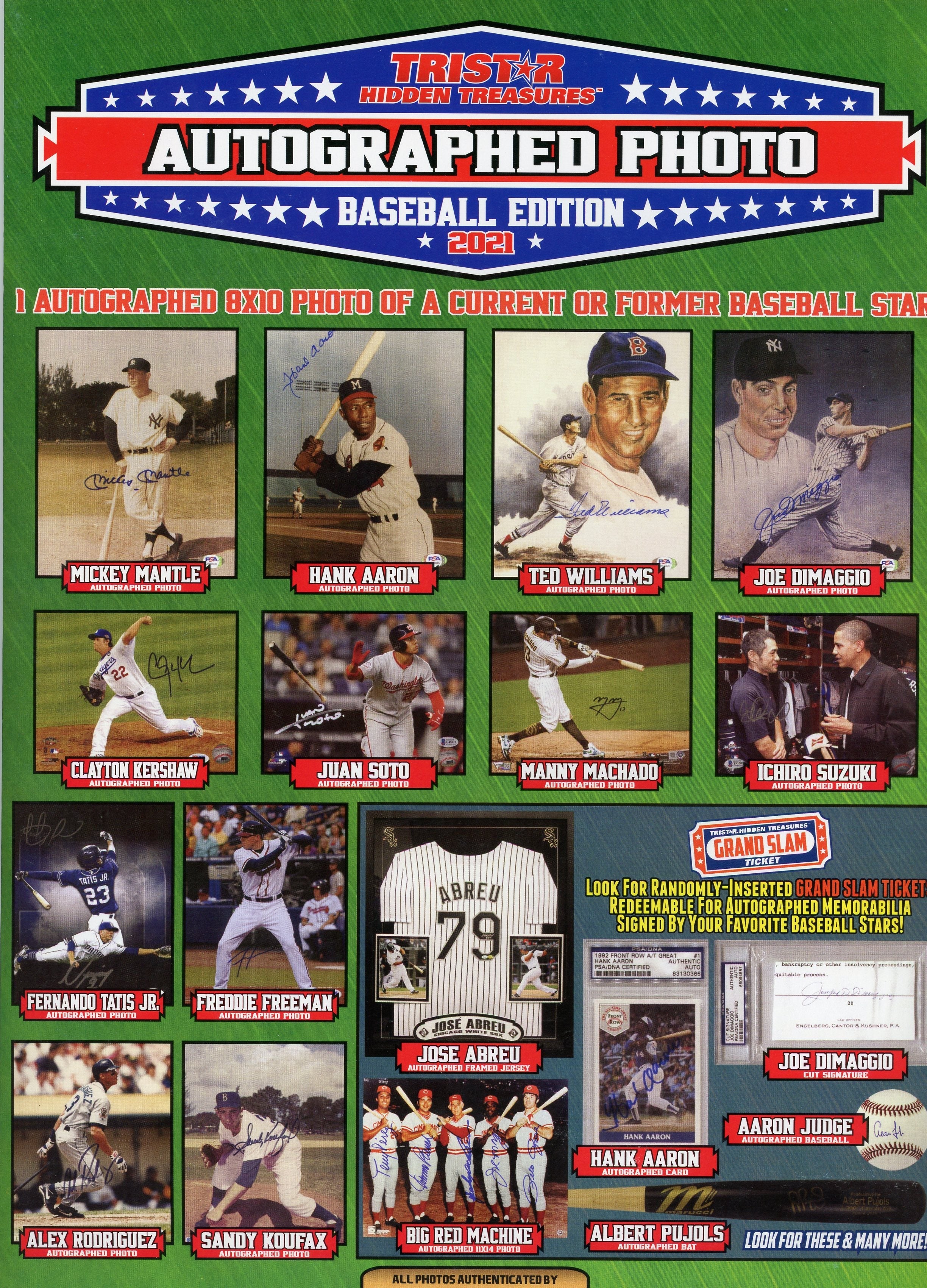 2021 Tristar Hidden Treasures Autographed Photo Baseball Edition