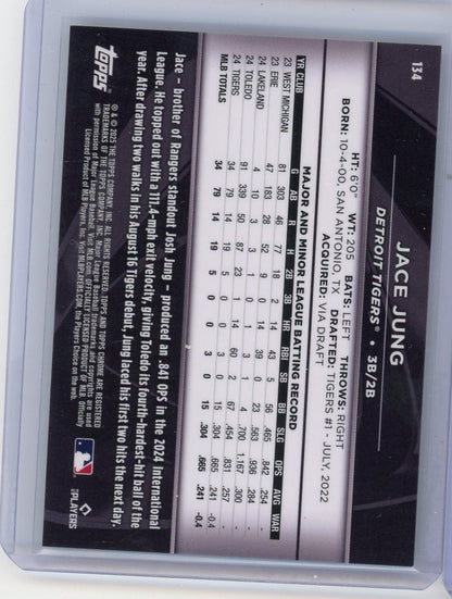 Jace Jung 2025 Topps Chrome Black Rookie #'d 10/10