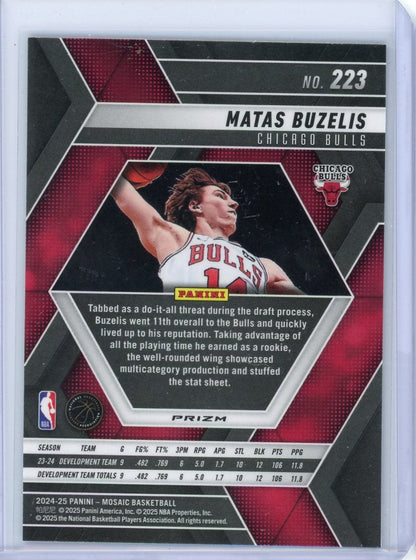 Matas Buzelis 2024 Panini Mosaic Genesis Rookie SSP