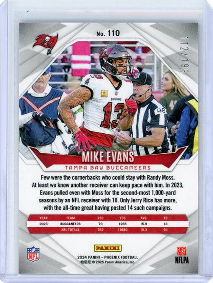 Mike Evans 2024 Panini Phoenix Red Lazer #'d 112/199