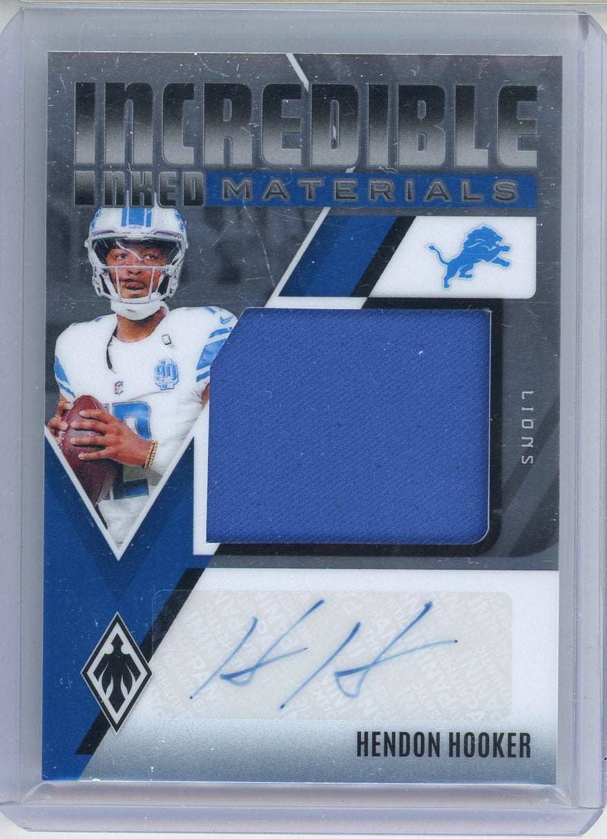 Hendon Hooker 2024 Panini Phoenix Incredible Inked Materials Auto Relic #'d 21/49