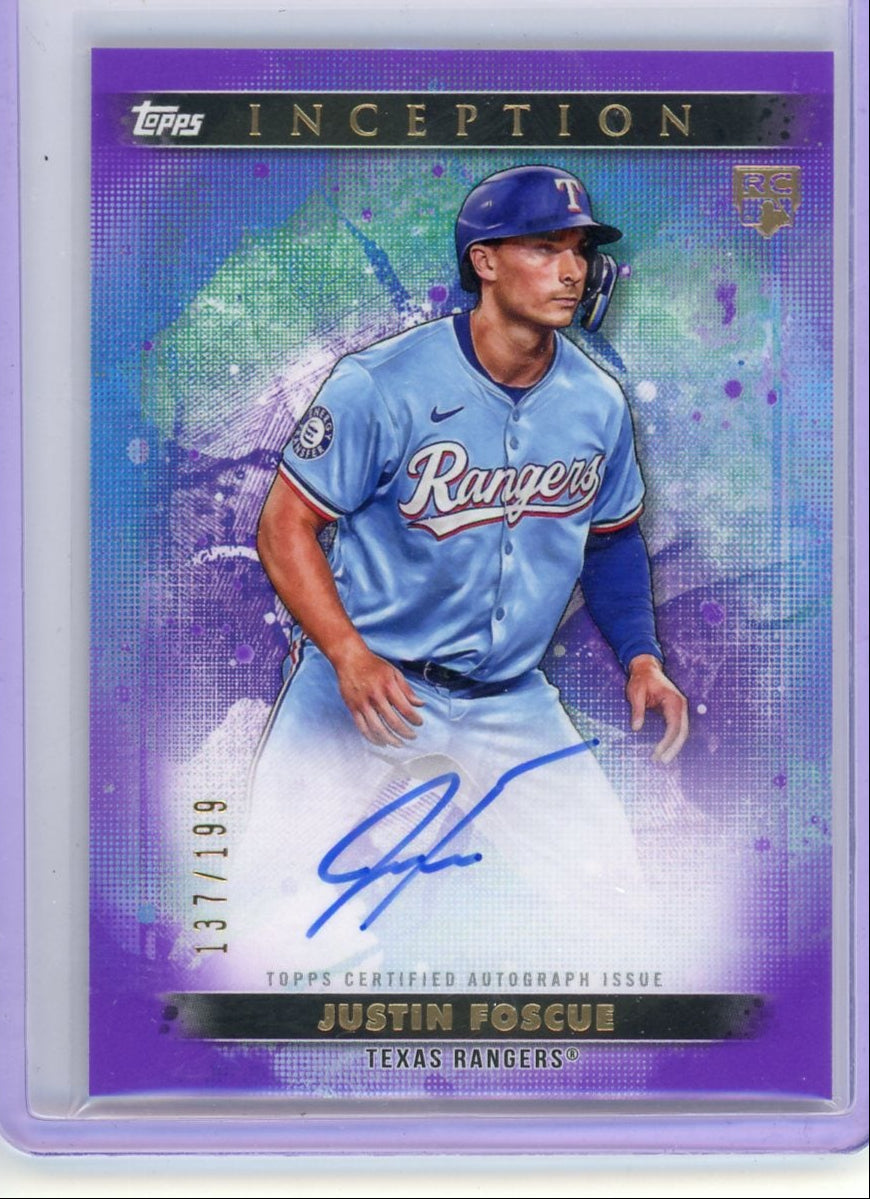 Justin Foscue 2024 Topps Inception Rookie Autograph #'d 137/199