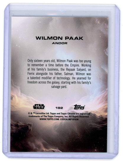 Wilmon Paak 'Andor' 2025 Star Wars Chrome Purple Refractor #'d 078/199