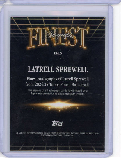 Latrell Sprewell 2024-25 Topps Finest autograph