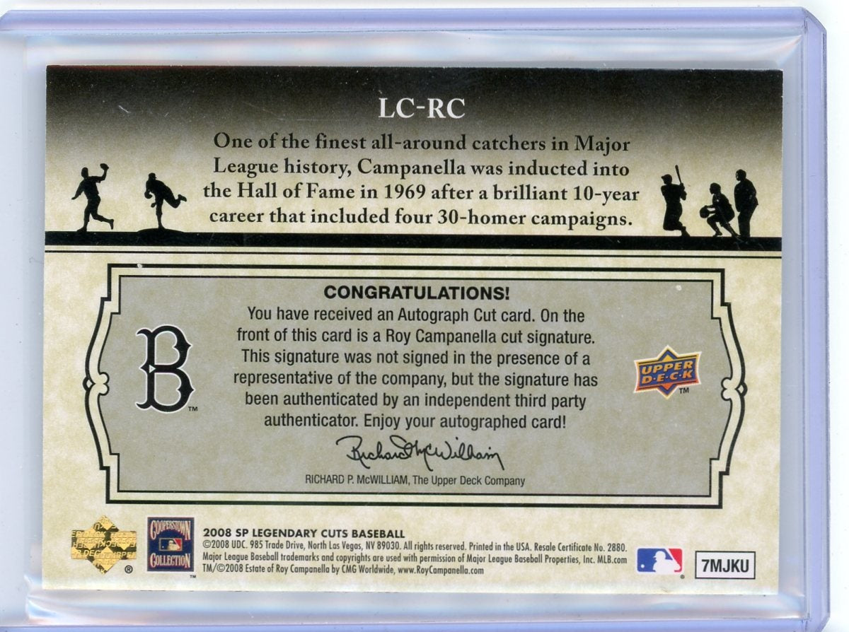 Roy Campanella 2008 Upper Deck SP Legendary Cut autograph #'d 22/26