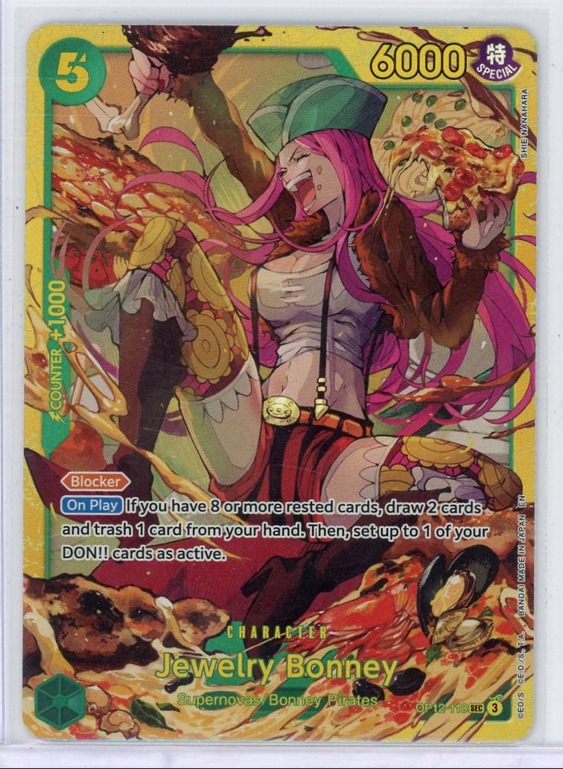 Jewelry Bonney One Piece OP12-110 Secret Rare