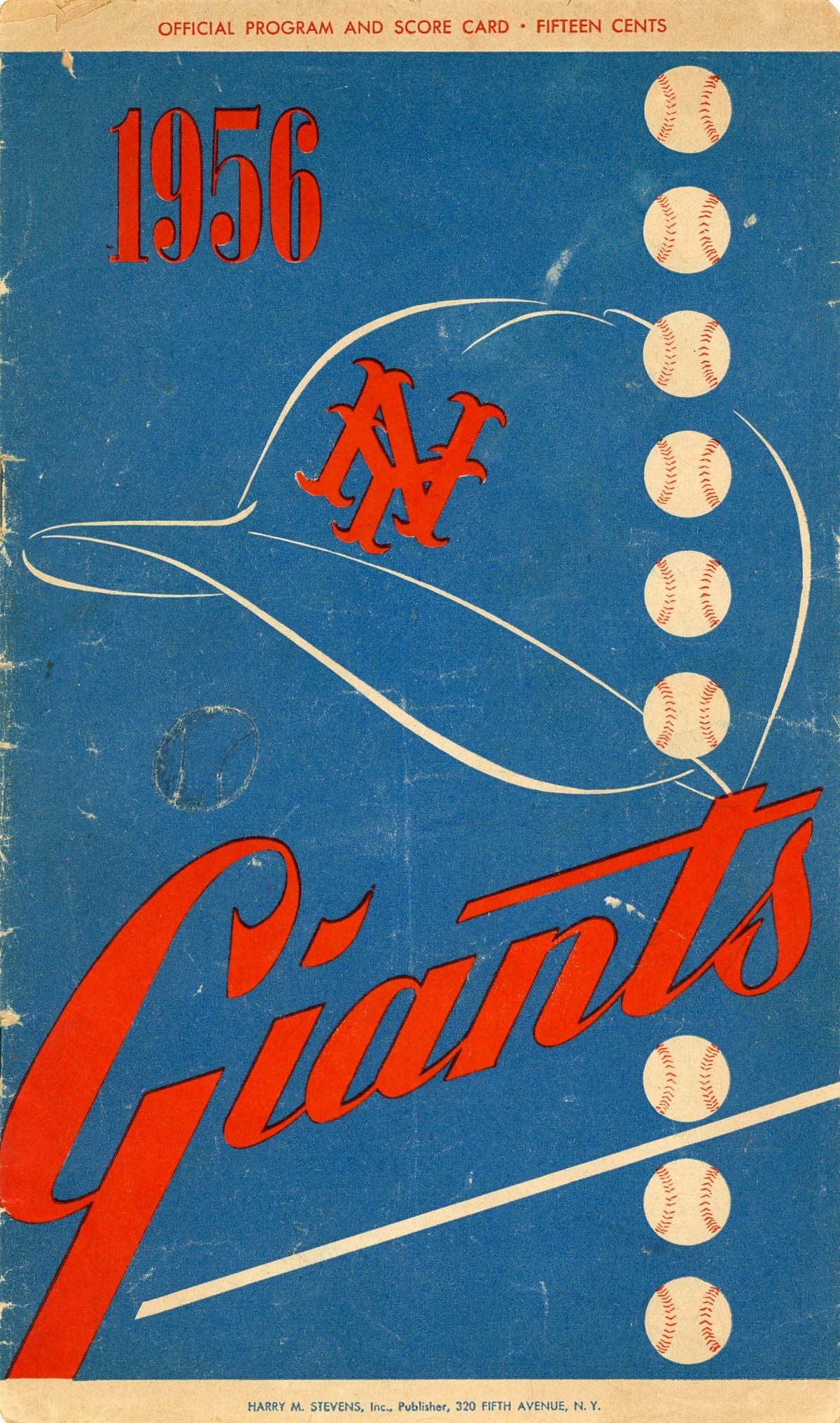 New York Giants (Baseball) 1956 Official Program and Score Card