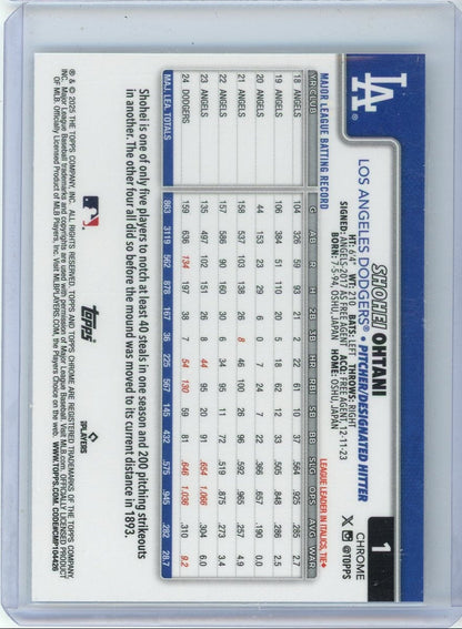 Shohei Ohtani 2025 Topps Chrome Raywave Refractor