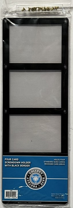 Four Card Screwdown 35 PT Black Border Horizontal