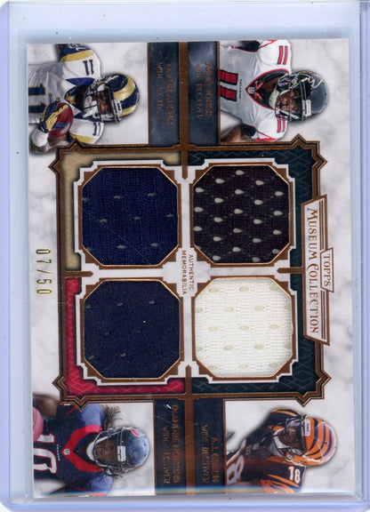 Julio Jones / Tavon Austin / AJ Green / DeAndre Hopkins 2013 Topps Museum Quad Relic #'d 07/50