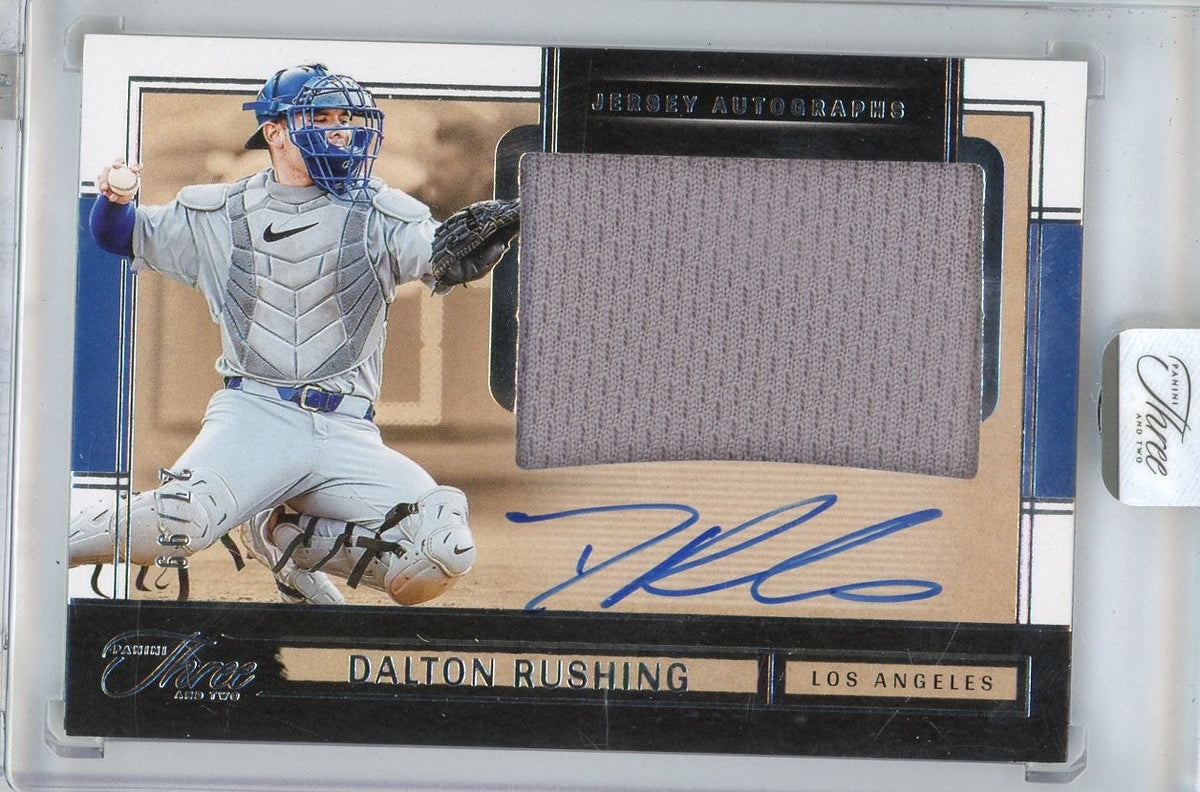 Dalton Rushing 2025 Panini Three and Two Jersey Autographs #'d 27/99