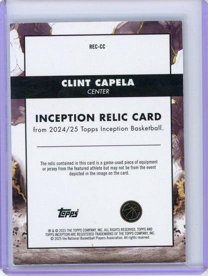 Clint Capela 2024-25 Topps Inception relic gold #'d 10/10