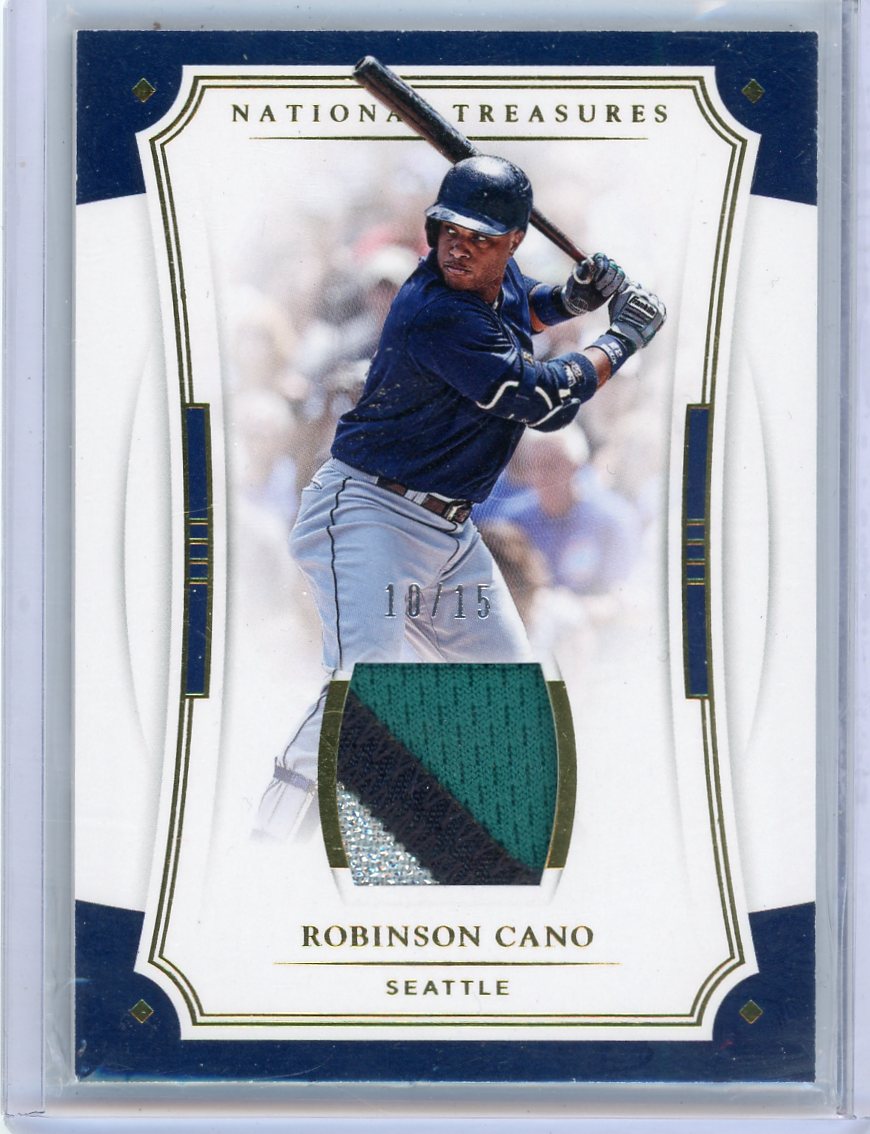 Robinson Cano 2017 Panini National Treasures relic gold #'d 10/15