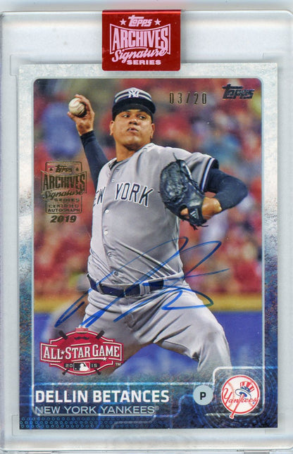 Dellin Betances 2019 Topps Archives Signature '15 Topps auto #'d 03/20