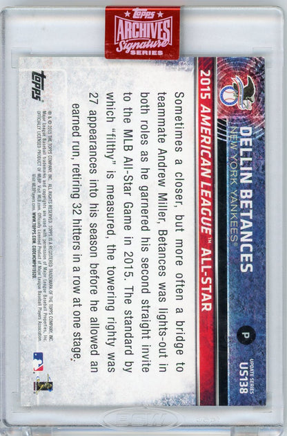 Dellin Betances 2019 Topps Archives Signature '15 Topps auto #'d 03/20
